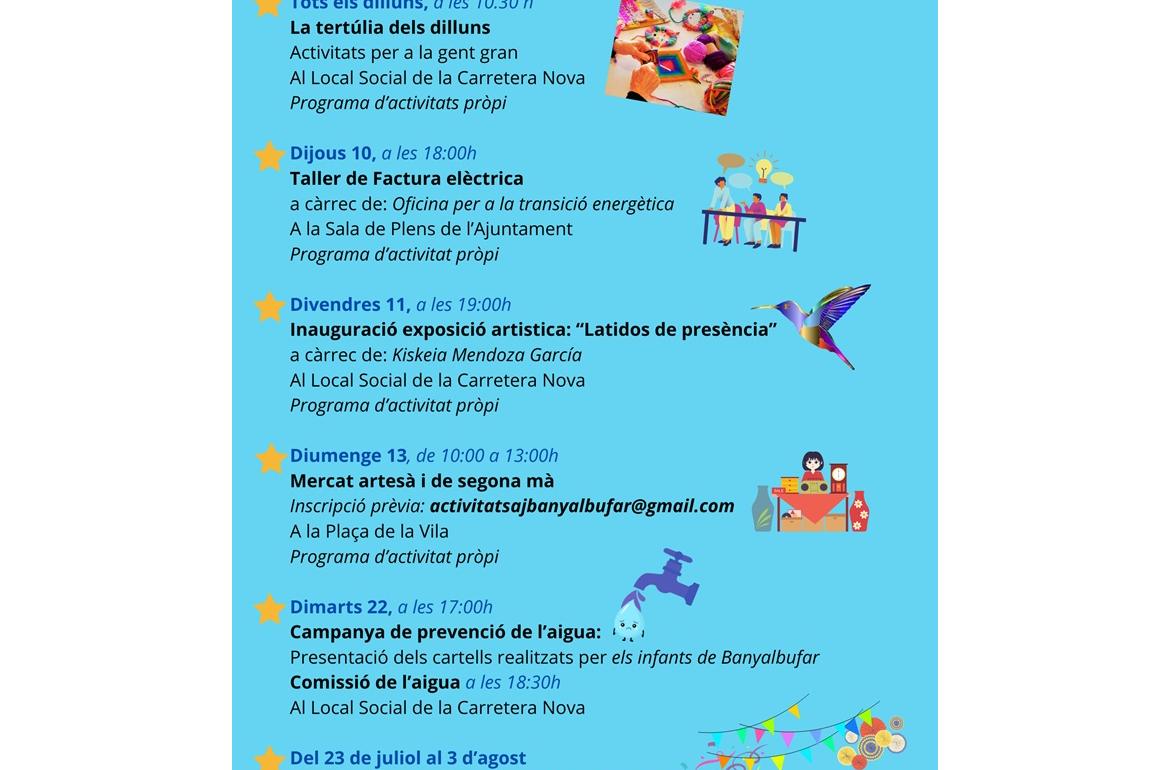ACTIVITATS JULIOL 2025