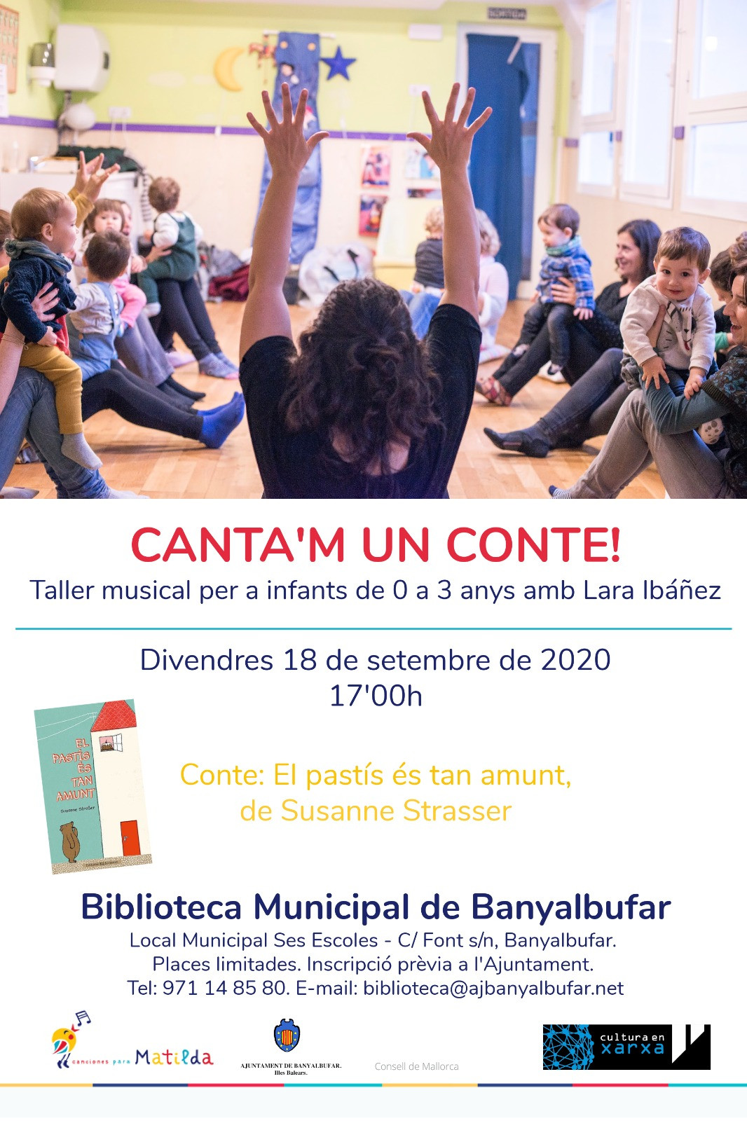 AJORNAT FINS DIA 16 D'OCTUBRE, "Canta'm un conte!"