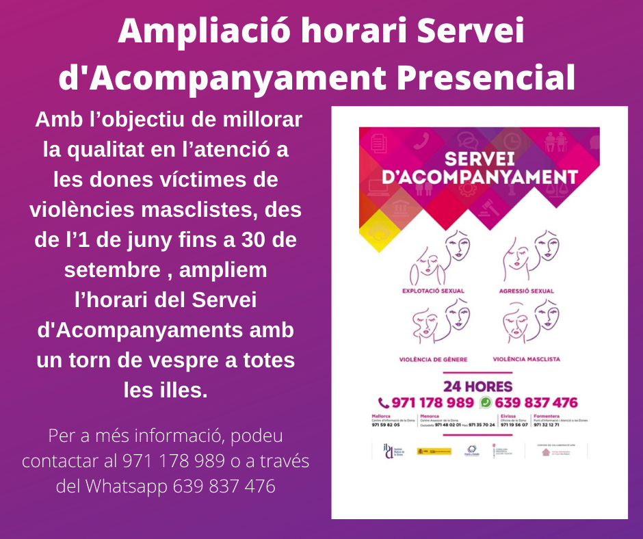 Ampliació horari Servei d'Acompanyament Presencial