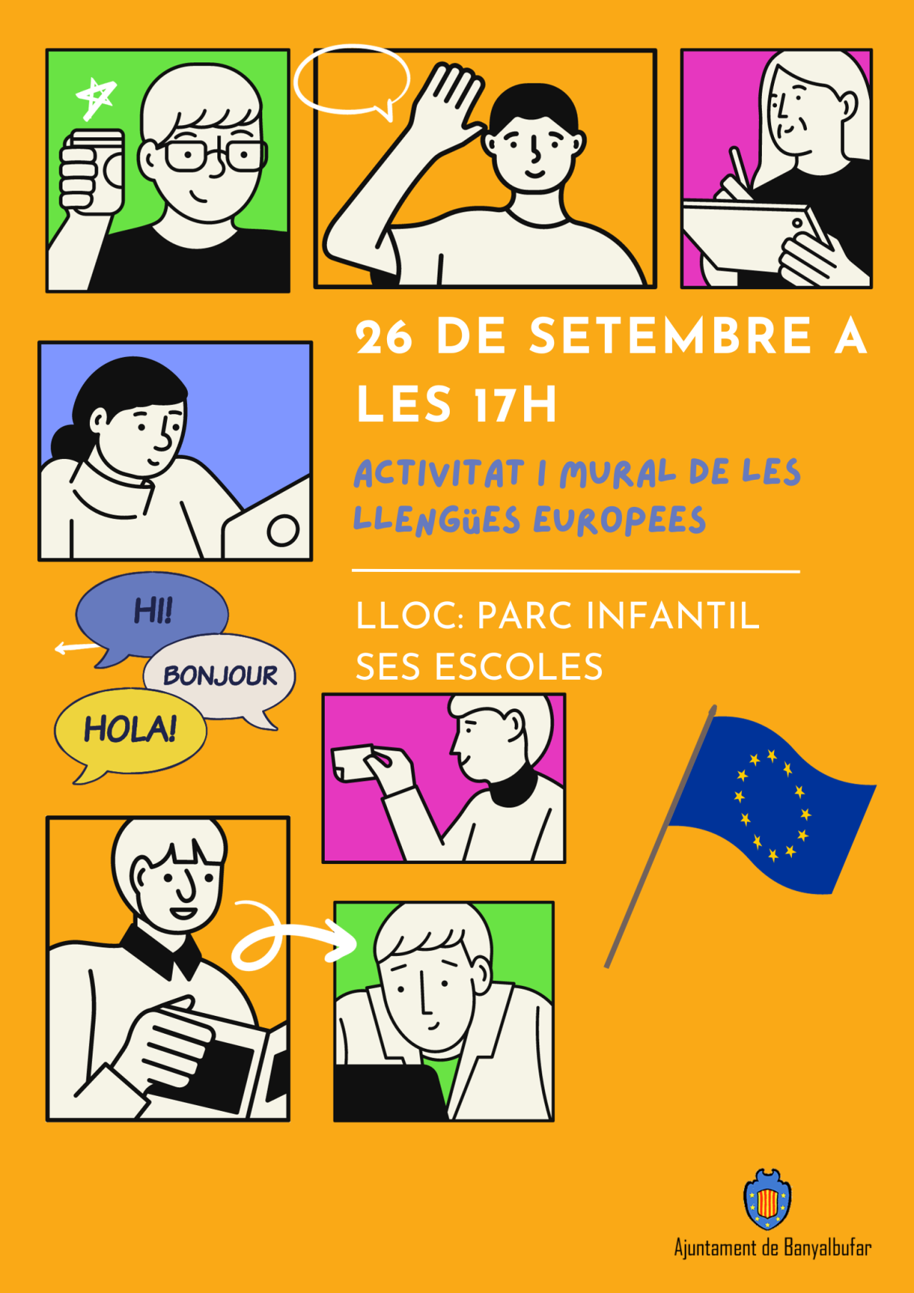 Activitat i mural de les llengües europees