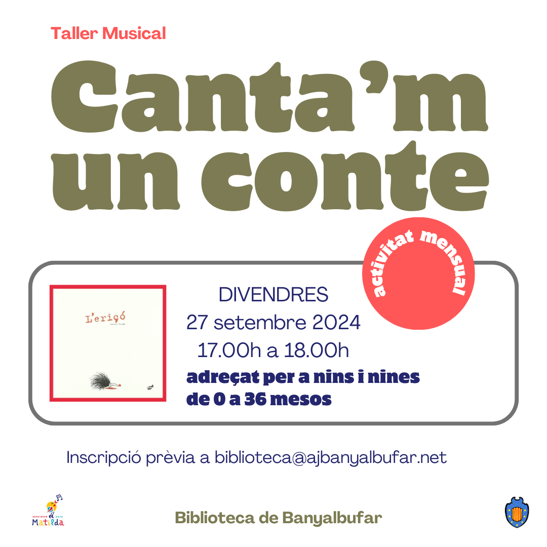 Taller musical "Canta'm un conte" 