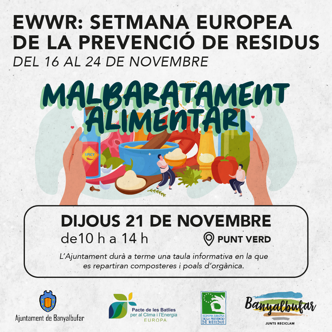 Taula informativa i repartiment de compostadores i poals d'orgànica