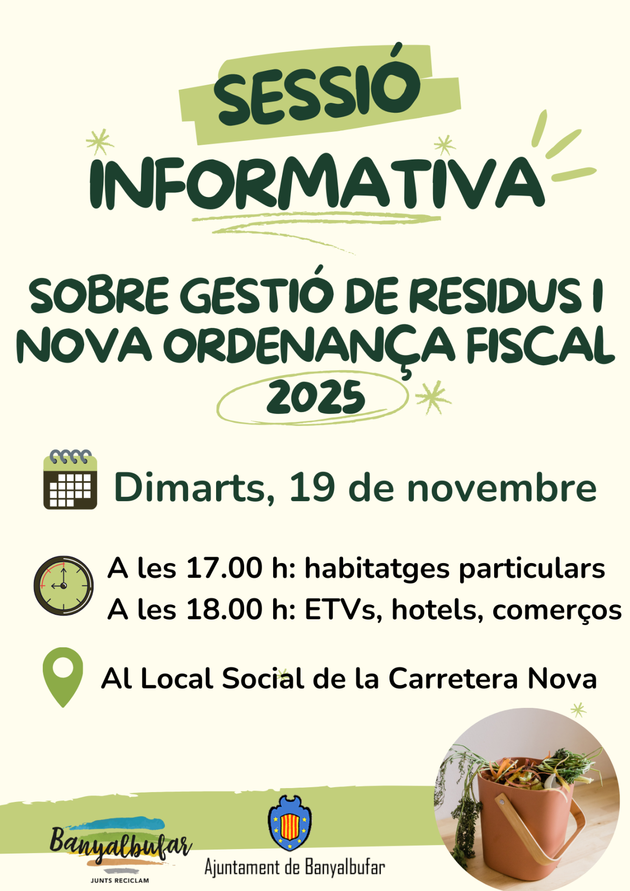 Sessió informativa sobre gestió de residus i nova ordenança fiscal 2025