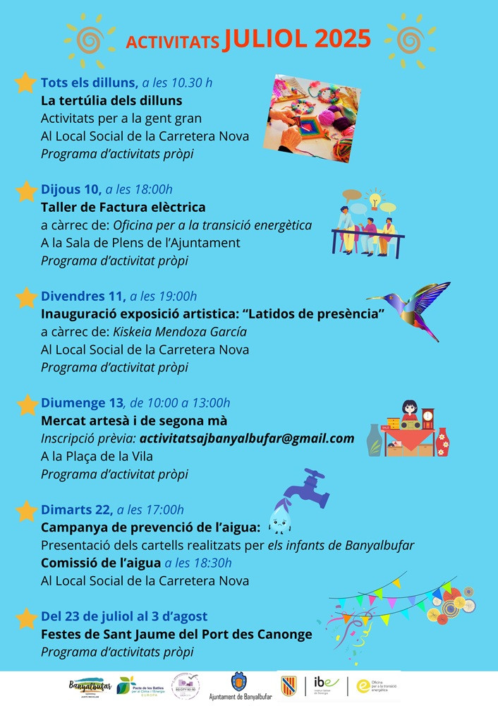 ACTIVITATS JULIOL 2025