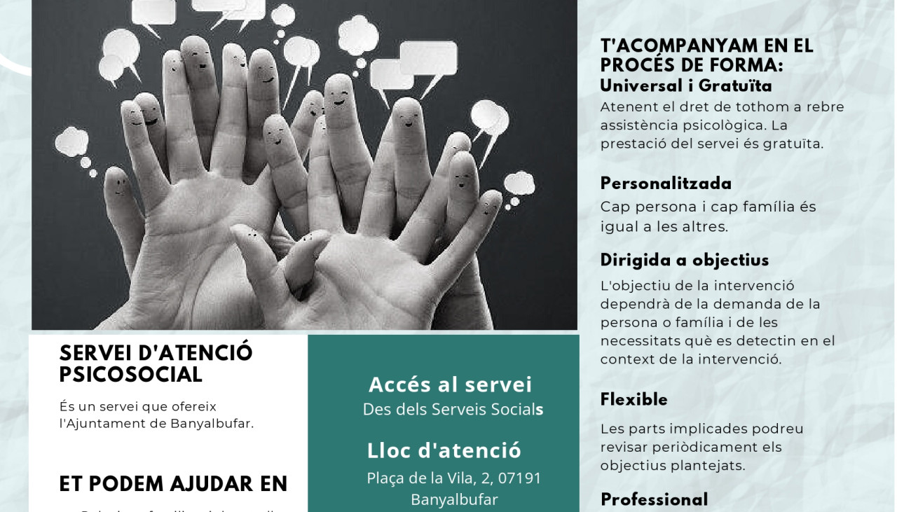 Servicio psicosocial en Banyalbufar