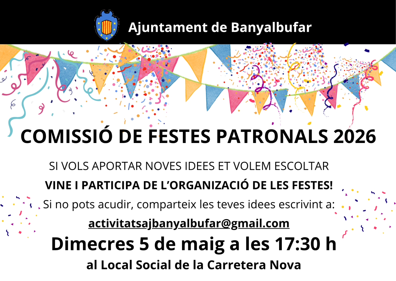 Comissió de Festes Patronals 2026