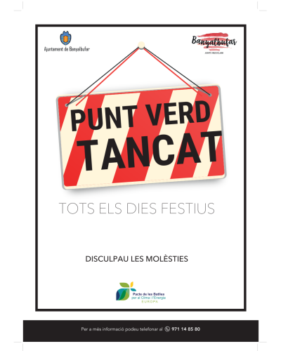 HORARI FESTIU PARC VERD BANYALBUFAR