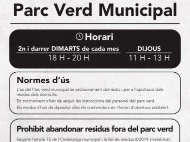 Horari i Normes d'Ús Parc Verd Municipal